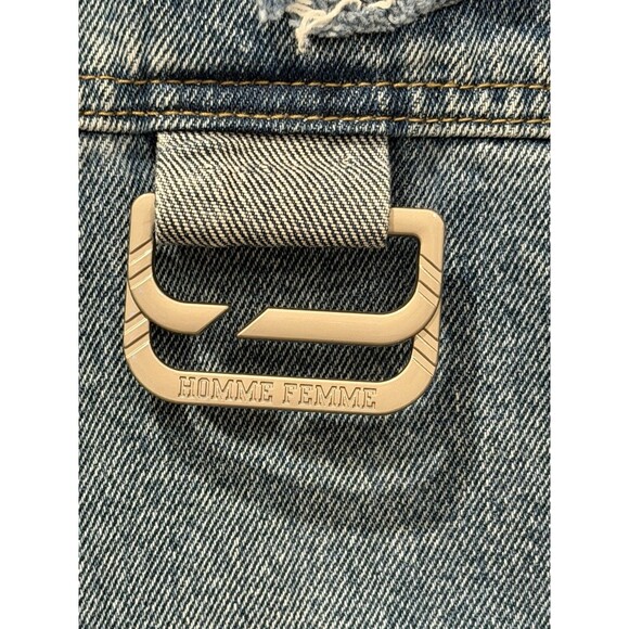 Homme + Femme Patchwork Denim Vest Spring 2023 Men Size Large Designer NWT - Picture 4 of 9